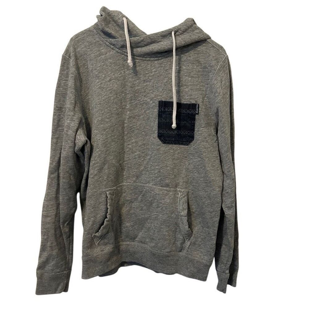 Hollister Hoodie Mens Small Sweatshirt Gray Relaxed Sweater Pullover Adult S